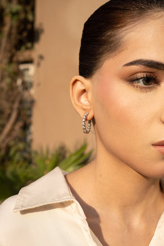 Classic Diamond Hoops - Noor Monnoo