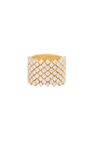 Mesh Diamond Ring Large - Noor Monnoo