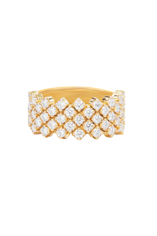 Mesh Diamond Ring Small - Noor Monnoo