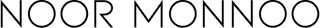 Black text 'NOOR MONNOO' on a white background